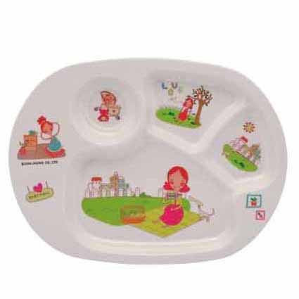 ITEM NO: K5352 28.2X21.7X2CM 4-SECTION PLATE